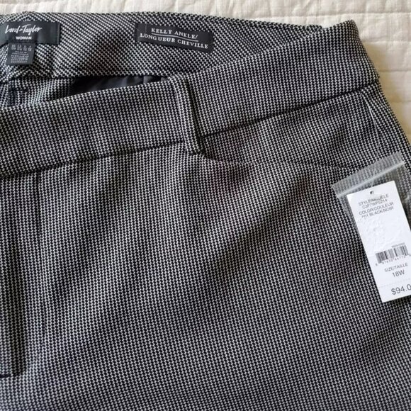 LORD & TAYLOR KELLY ANKLE PANTS SIZE 18W NEW STRAIGHT LEG MID RISE - Picture 9 of 10